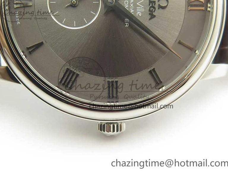 0329 Original De Ville Prestige Small Second TWF 1:1 Best Edition Gray Dial on Black Leather Strap MIYOTA 8036